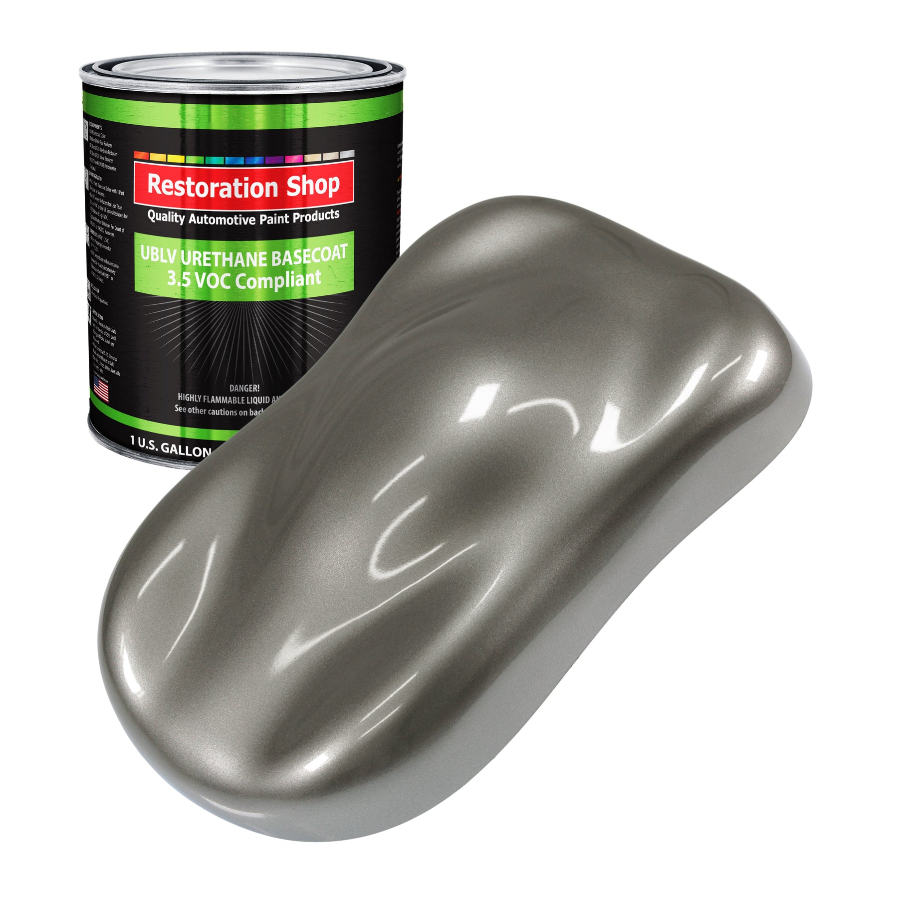 Graphite Gray Metallic - Hot Rod Flatz Urethane Automotive Flat Car Paint, 1 Gallon Only