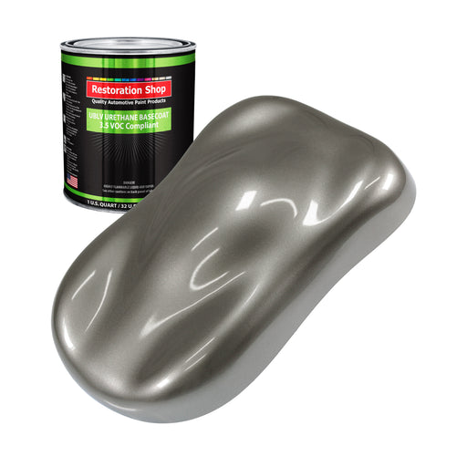 Graphite Gray Metallic - LOW VOC Urethane Basecoat Auto Paint - Quart Paint Color Only - Professional High Gloss Automotive Coating