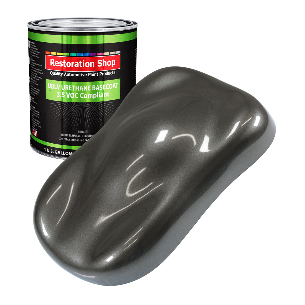 Anthracite Gray Metallic - LOW VOC Urethane Basecoat Auto Paint - Gallon Paint Color Only - Professional Gloss Automotive Car Truck Refinish Coating