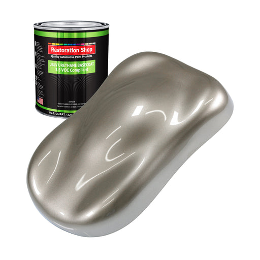 Warm Gray Metallic - LOW VOC Urethane Basecoat Auto Paint - Quart Paint Color Only - Professional High Gloss Automotive Coating