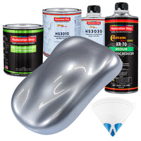 Cool Gray Metallic - LOW VOC Urethane Basecoat with Premium Clearcoat Auto Paint - Complete Medium Quart Paint Kit - Professional Automotive Coating