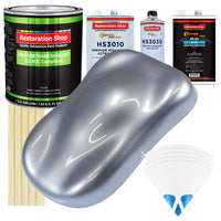 Cool Gray Metallic - LOW VOC Urethane Basecoat with Premium Clearcoat Auto Paint - Complete Slow Gallon Paint Kit - Professional Automotive Coating