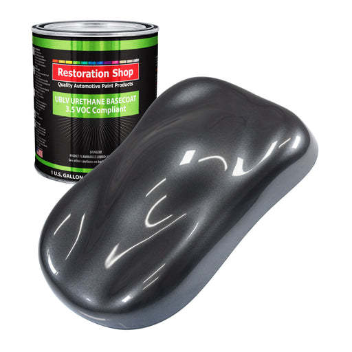 Gunmetal Grey Metallic - LOW VOC Urethane Basecoat Auto Paint - Gallon Paint Color Only - Professional Gloss Automotive, Car, Truck Refinish Coating