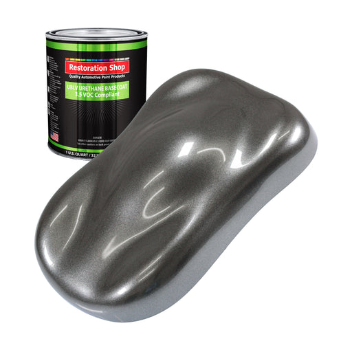 Meteor Gray Metallic - LOW VOC Urethane Basecoat Auto Paint - Quart Paint Color Only - Professional High Gloss Automotive Coating