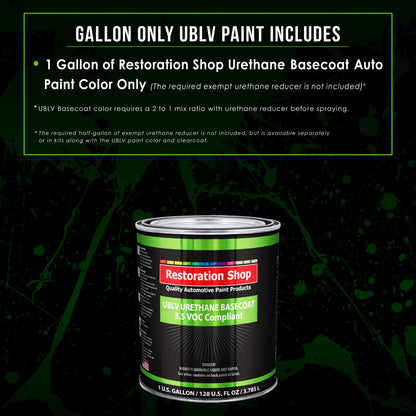 Bright Silver Metallic - LOW VOC Urethane Basecoat Auto Paint - Gallon Paint Color Only - Professional Gloss Automotive, Car, Truck Refinish Coating