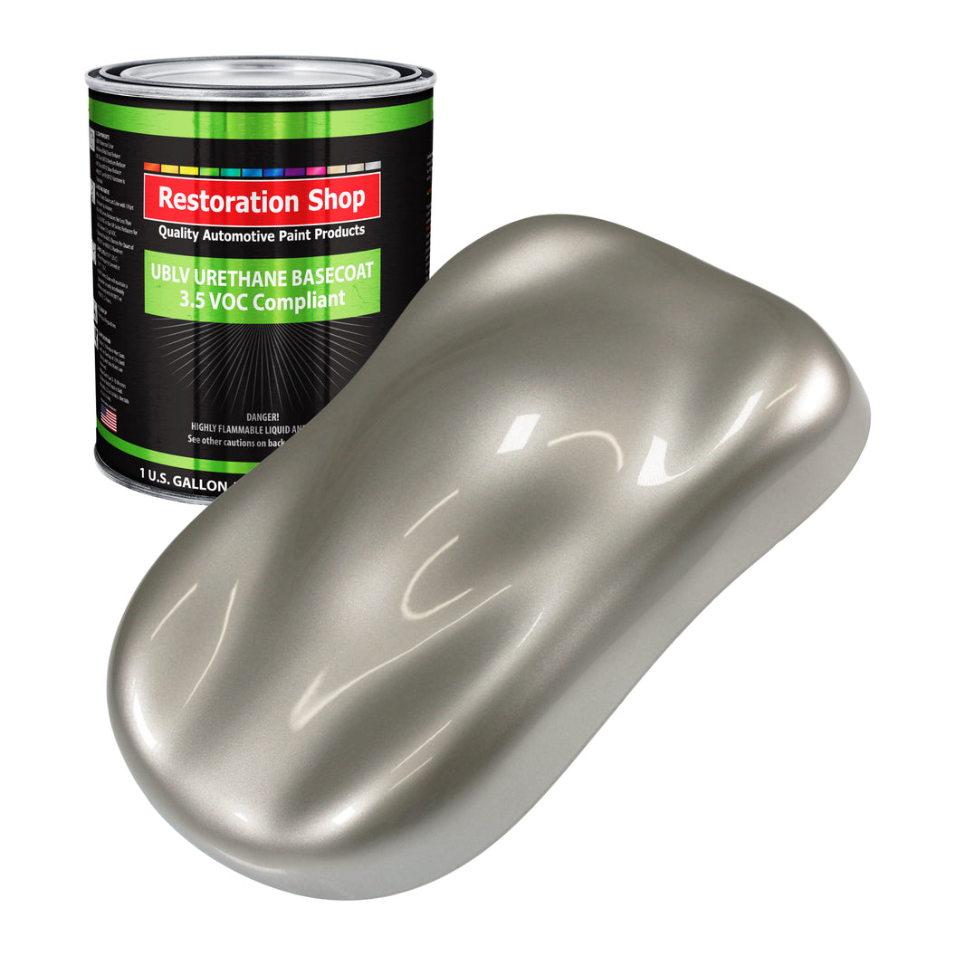 Bright Silver Metallic - LOW VOC Urethane Basecoat Auto Paint - Gallon Paint Color Only - Professional Gloss Automotive, Car, Truck Refinish Coating