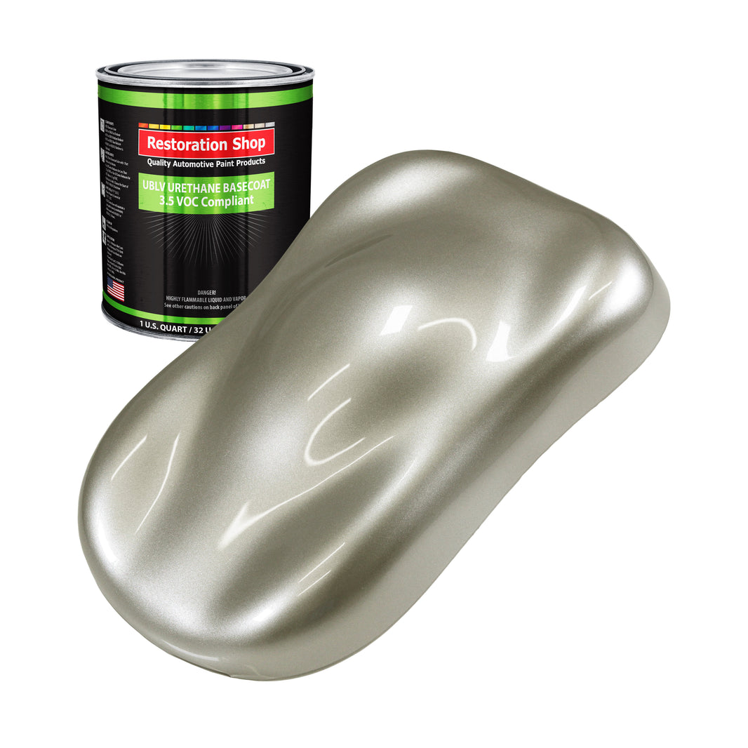 Galaxy Silver Metallic - LOW VOC Urethane Basecoat Auto Paint - Quart Paint Color Only - Professional High Gloss Automotive Coating