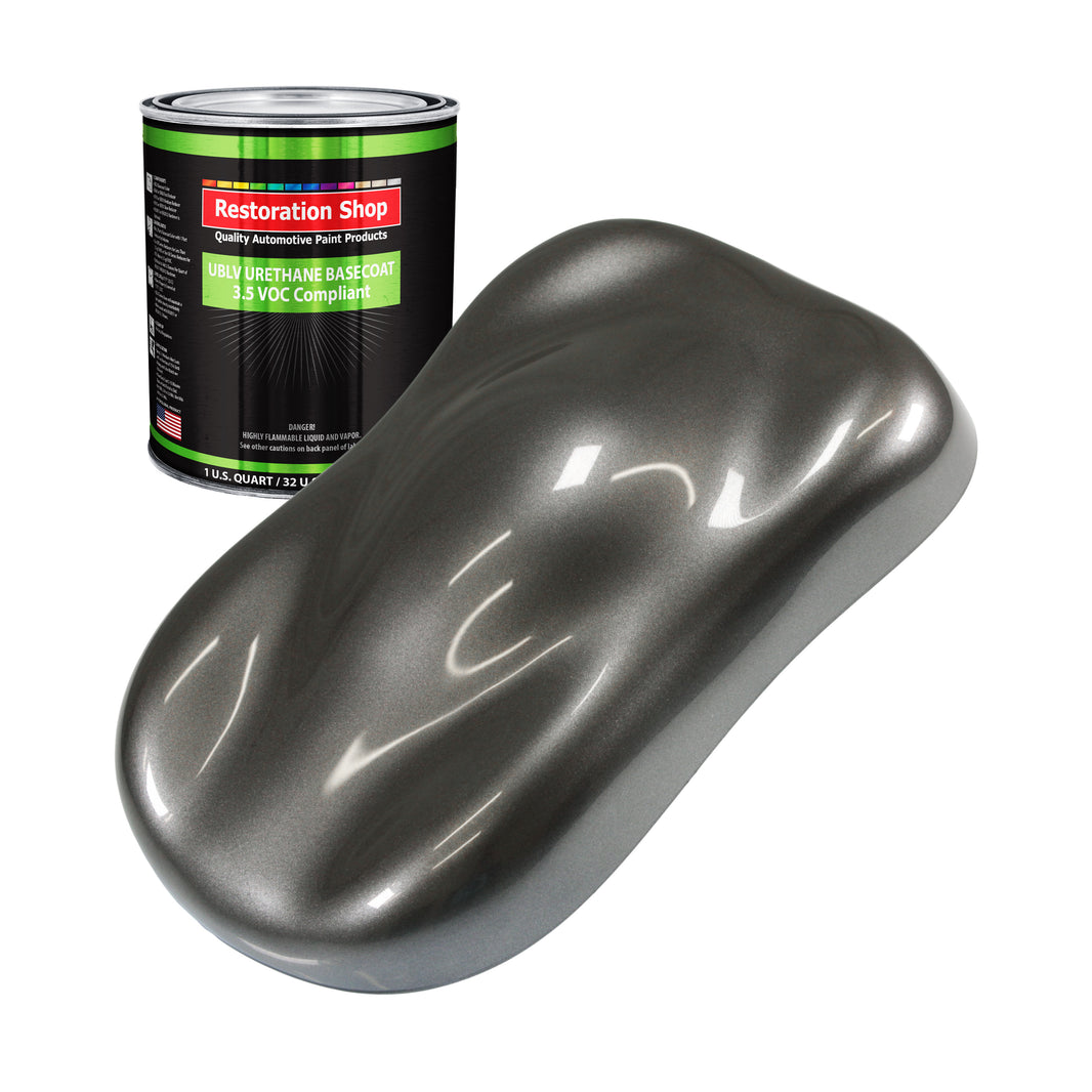 Chop Top Silver Metallic - LOW VOC Urethane Basecoat Auto Paint - Quart Paint Color Only - Professional High Gloss Automotive Coating