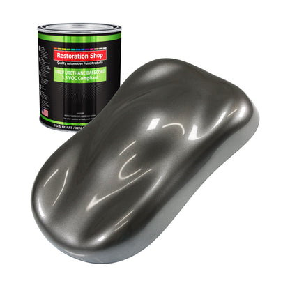 Chop Top Silver Metallic - LOW VOC Urethane Basecoat Auto Paint - Quart Paint Color Only - Professional High Gloss Automotive Coating