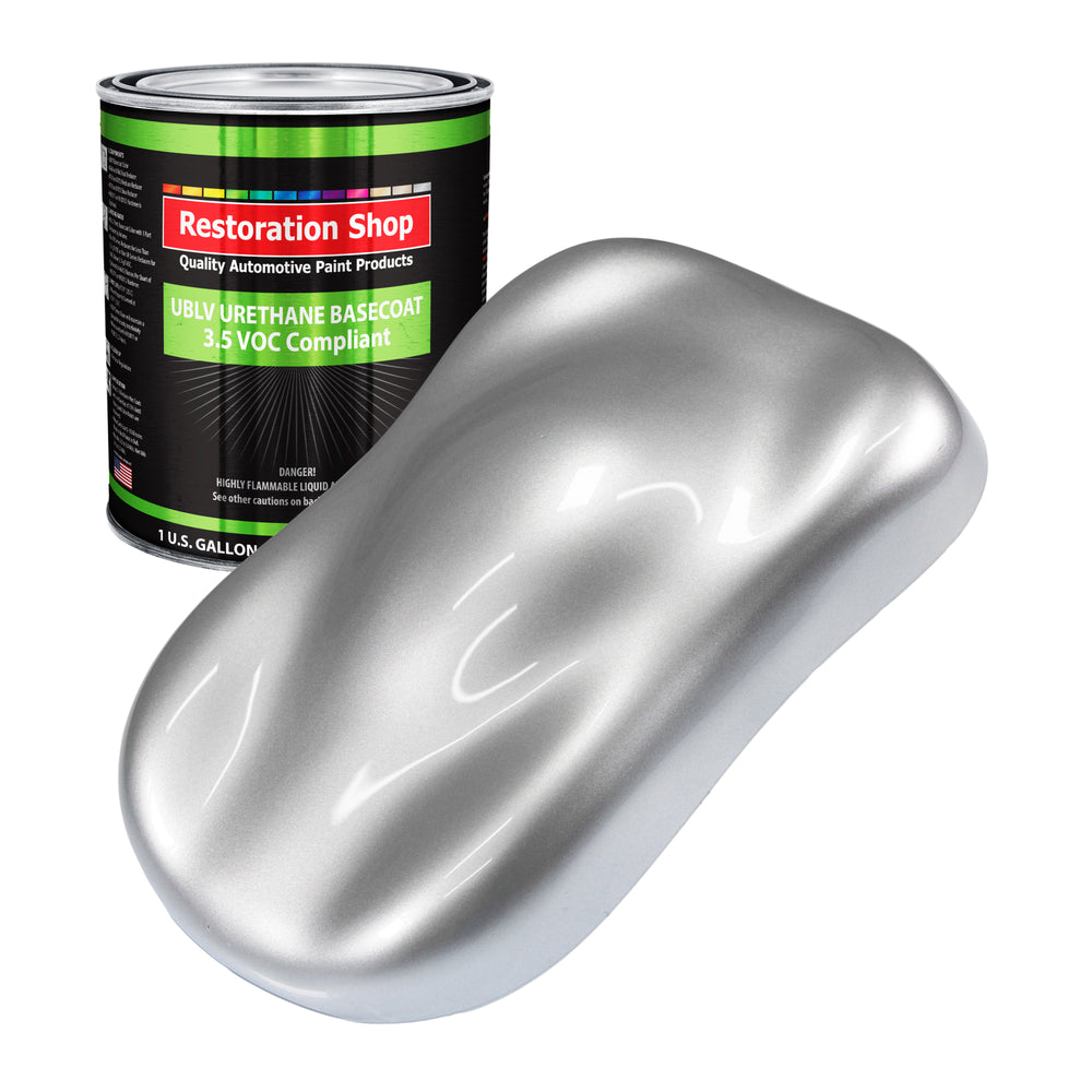 Iridium Silver Metallic - LOW VOC Urethane Basecoat Auto Paint - Gallon Paint Color Only - Professional Gloss Automotive, Car, Truck Refinish Coating