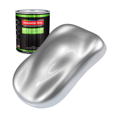 Iridium Silver Metallic - LOW VOC Urethane Basecoat Auto Paint - Quart Paint Color Only - Professional High Gloss Automotive Coating