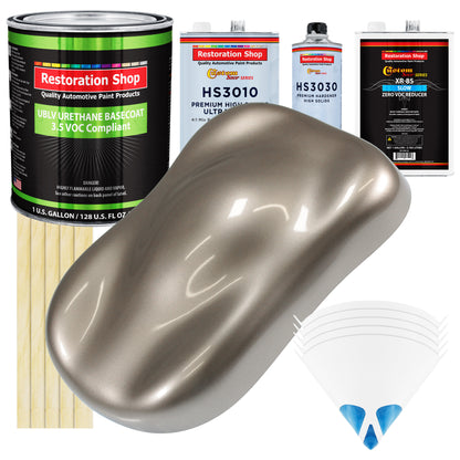 Arizona Bronze Metallic - LOW VOC Urethane Basecoat with Premium Clearcoat Auto Paint (Complete Slow Gallon Paint Kit) Professional Automotive Coating