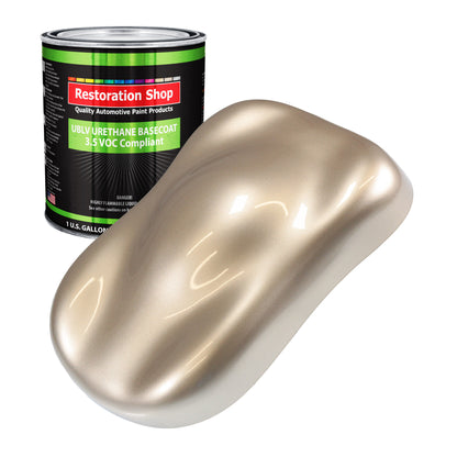 Cashmere Gold Metallic - LOW VOC Urethane Basecoat Auto Paint - Gallon Paint Color Only - Professional Gloss Automotive, Car, Truck Refinish Coating