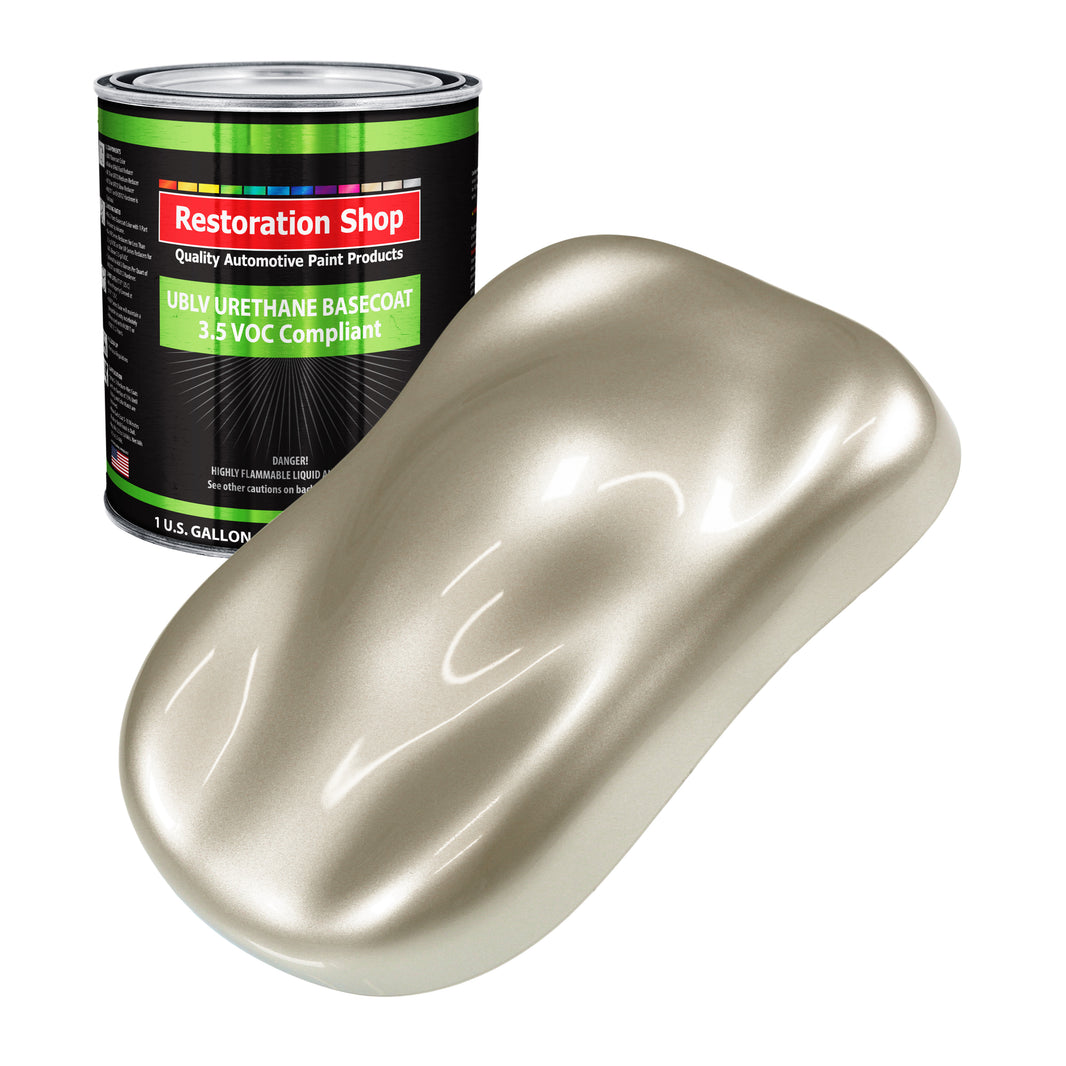 Gold Mist Metallic - LOW VOC Urethane Basecoat Auto Paint - Gallon Paint Color Only - Professional High Gloss Automotive, Car, Truck Refinish Coating