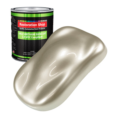 Gold Mist Metallic - LOW VOC Urethane Basecoat Auto Paint - Gallon Paint Color Only - Professional High Gloss Automotive, Car, Truck Refinish Coating