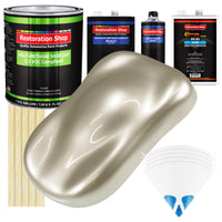 Gold Mist Metallic - LOW VOC Urethane Basecoat with Clearcoat Auto Paint - Complete Slow Gallon Paint Kit - Professional High Gloss Automotive Coating