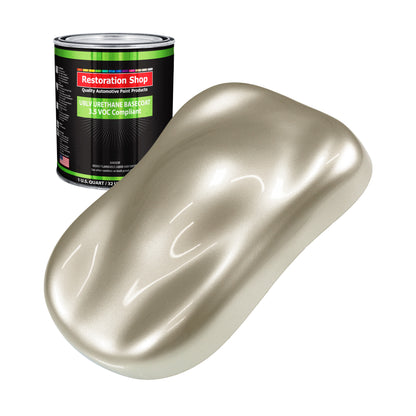 Gold Mist Metallic - LOW VOC Urethane Basecoat Auto Paint - Quart Paint Color Only - Professional High Gloss Automotive Coating