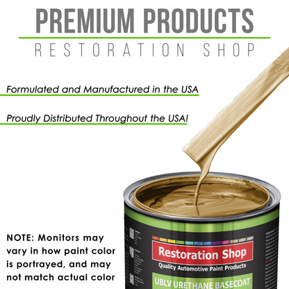 Autumn Gold Metallic - LOW VOC Urethane Basecoat Auto Paint - Gallon Paint Color Only - Professional High Gloss Automotive Car Truck Refinish Coating