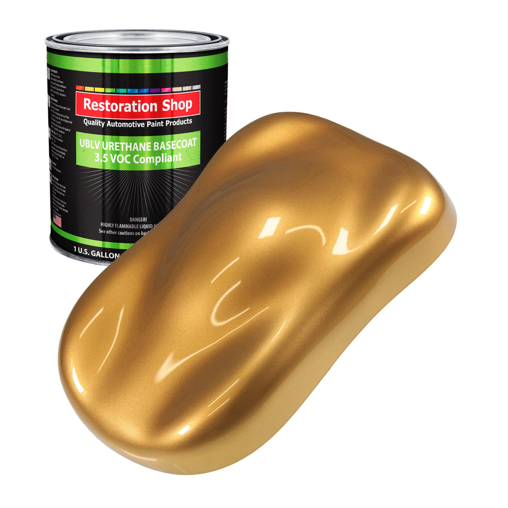 Autumn Gold Metallic - LOW VOC Urethane Basecoat Auto Paint - Gallon Paint Color Only - Professional High Gloss Automotive Car Truck Refinish Coating