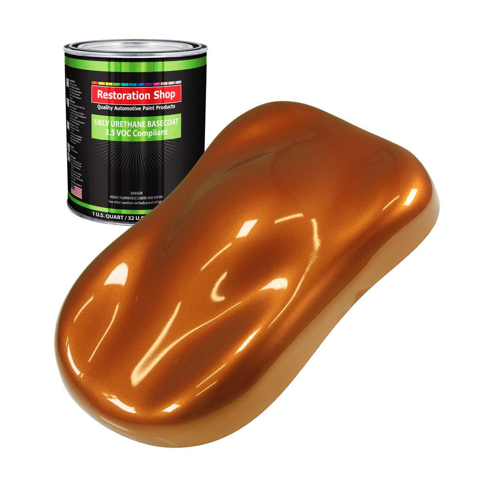 Atomic Orange Pearl - LOW VOC Urethane Basecoat Auto Paint - Quart Paint Color Only - Professional High Gloss Automotive Coating