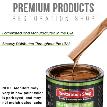 Malibu Sunset Orange Metallic - LOW VOC Urethane Basecoat with Premium Clearcoat Auto Paint (Complete Medium Gallon Paint Kit) Pro Automotive Coating