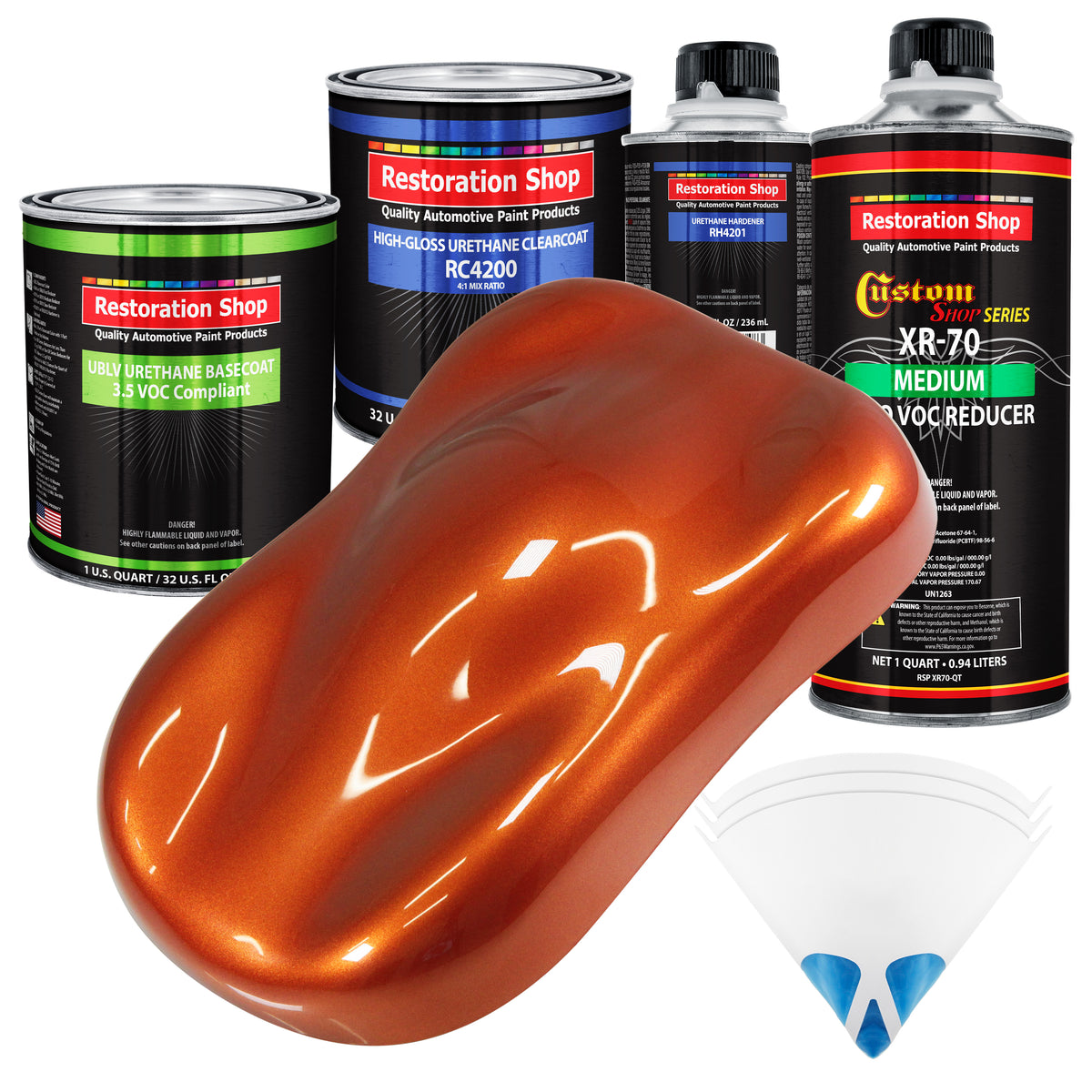 Inferno Orange Pearl Metallic Lo-Voc Urethane B-C Quart Kit — TCP