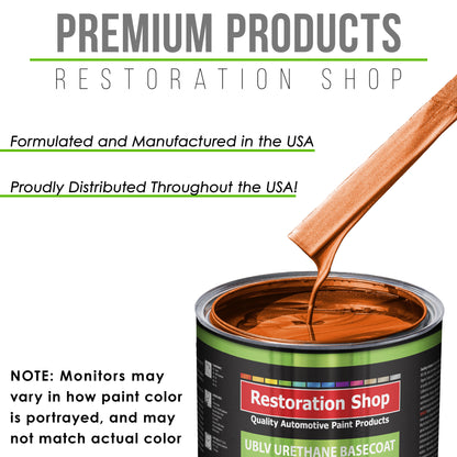 Inferno Orange Pearl Metallic - LOW VOC Urethane Basecoat with Clearcoat Auto Paint - Complete Slow Gallon Paint Kit - Professional Automotive Coating