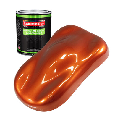 Inferno Orange Pearl Metallic - LOW VOC Urethane Basecoat Auto Paint - Quart Paint Color Only - Professional High Gloss Automotive Coating