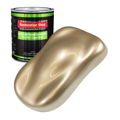 Driftwood Beige Metallic - LOW VOC Urethane Basecoat Auto Paint - Gallon Paint Color Only - Professional Gloss Automotive Car Truck Refinish Coating