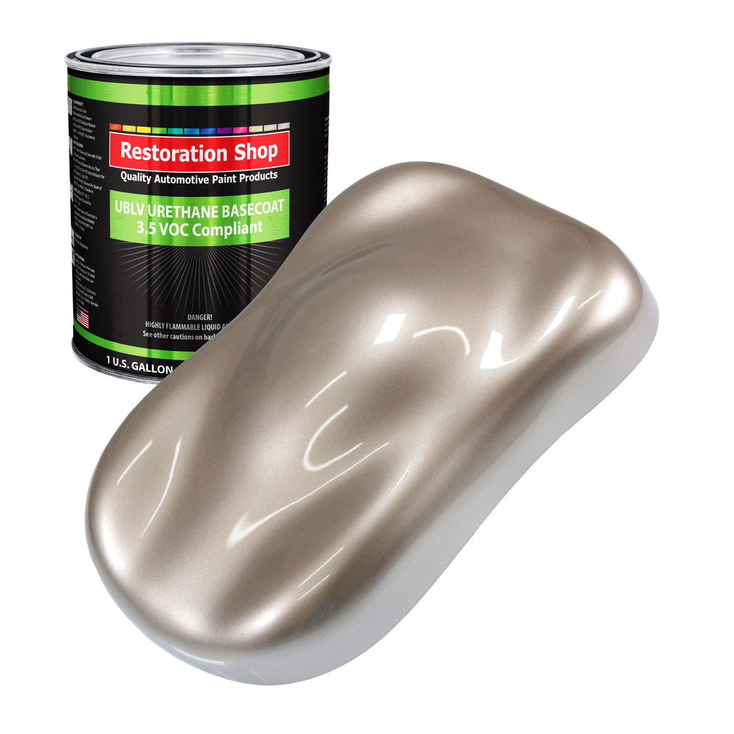 Mocha Frost Metallic - LOW VOC Urethane Basecoat Auto Paint - Gallon Paint Color Only - Professional High Gloss Automotive Car Truck Refinish Coating