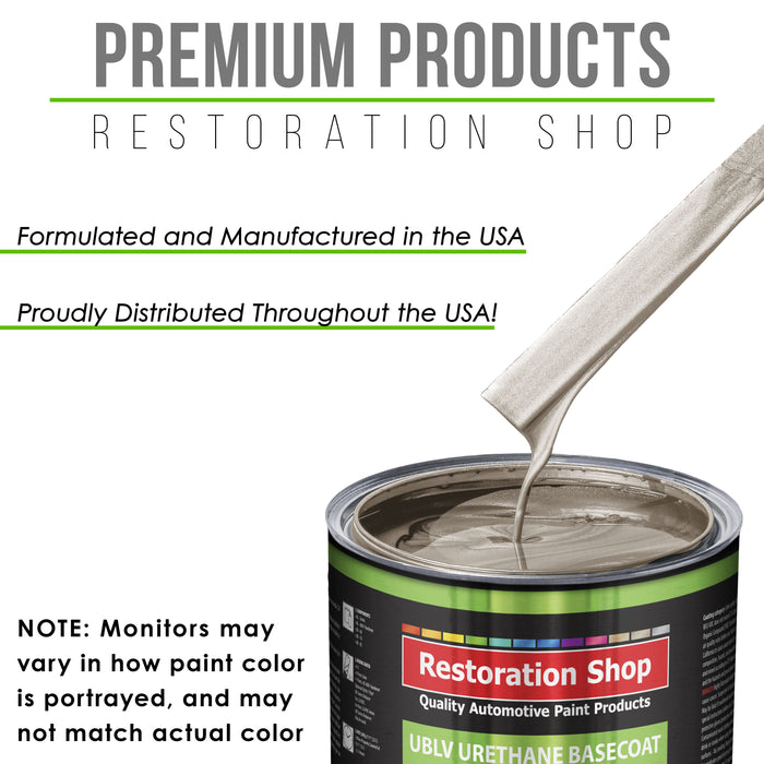 Mocha Frost Metallic - LOW VOC Urethane Basecoat with Clearcoat Auto Paint - Complete Medium Gallon Paint Kit - Professional Gloss Automotive Coating