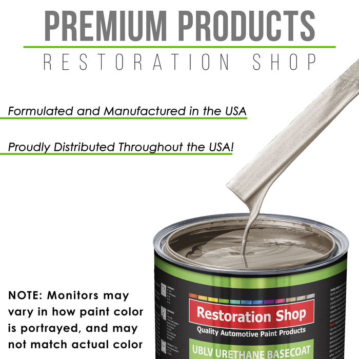 Mocha Frost Metallic - LOW VOC Urethane Basecoat with Clearcoat Auto Paint (Complete Slow Gallon Paint Kit) Professional High Gloss Automotive Coating