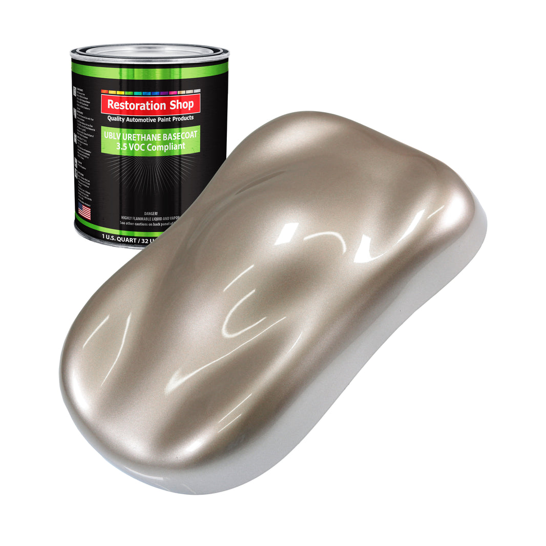 Mocha Frost Metallic - LOW VOC Urethane Basecoat Auto Paint - Quart Paint Color Only - Professional High Gloss Automotive Coating