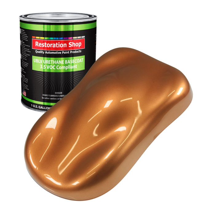 Ginger Metallic - LOW VOC Urethane Basecoat Auto Paint - Gallon Paint Color Only - Professional High Gloss Automotive, Car, Truck Refinish Coating