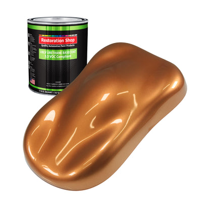 Ginger Metallic - LOW VOC Urethane Basecoat Auto Paint - Quart Paint Color Only - Professional High Gloss Automotive Coating