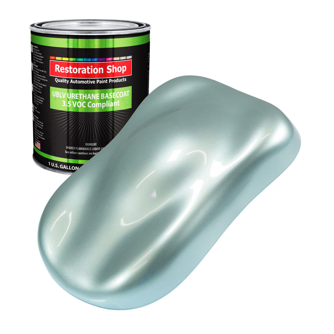 Frost Blue Metallic - LOW VOC Urethane Basecoat Auto Paint - Gallon Paint Color Only - Professional High Gloss Automotive, Car, Truck Refinish Coating