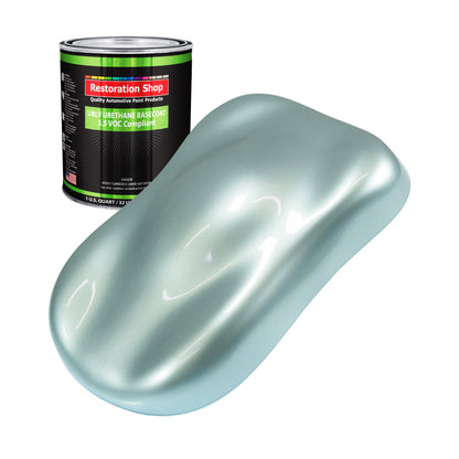 Frost Blue Metallic - LOW VOC Urethane Basecoat Auto Paint - Quart Paint Color Only - Professional High Gloss Automotive Coating