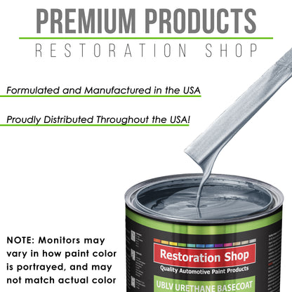 Glacier Blue Metallic - LOW VOC Urethane Basecoat with Premium Clearcoat Auto Paint - Complete Slow Gallon Paint Kit - Professional Automotive Coating