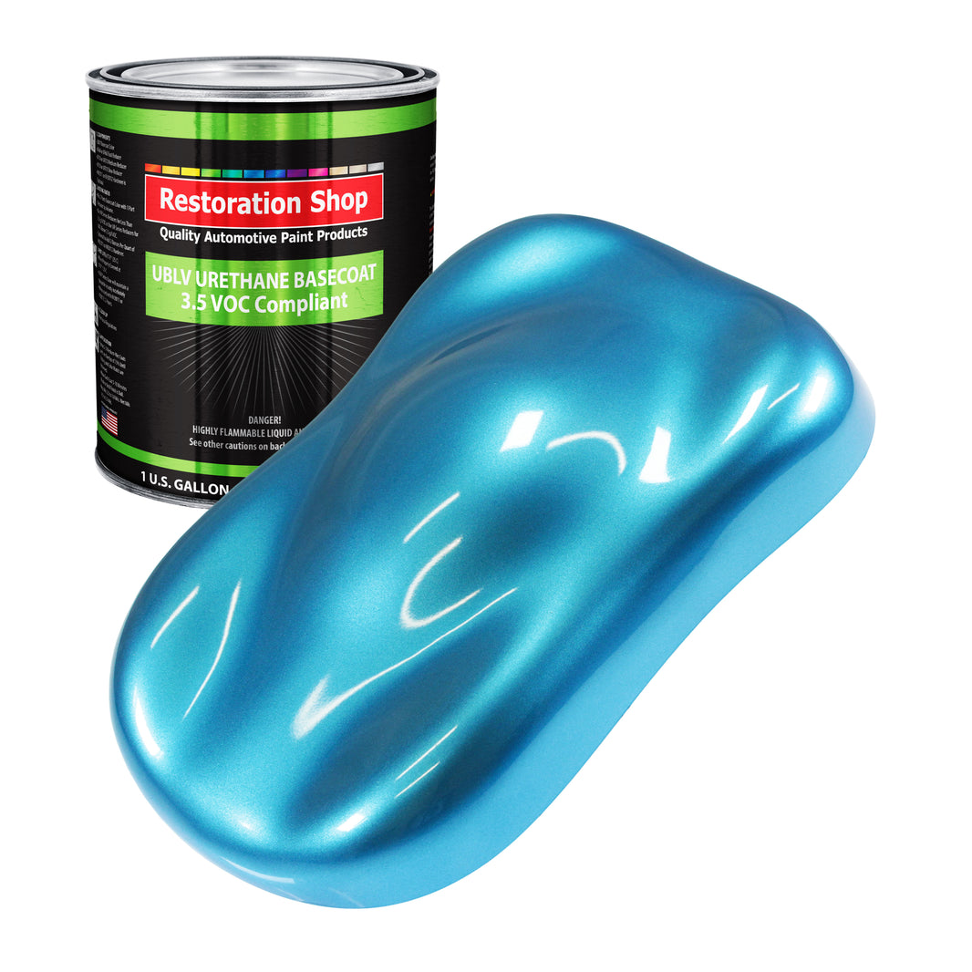 Electric Blue Metallic - LOW VOC Urethane Basecoat Auto Paint - Gallon Paint Color Only - Professional Gloss Automotive, Car, Truck Refinish Coating