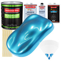 Electric Blue Metallic - LOW VOC Urethane Basecoat with Premium Clearcoat Auto Paint (Complete Slow Gallon Paint Kit) Professional Automotive Coating