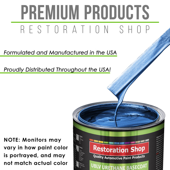 Viper Blue Metallic - LOW VOC Urethane Basecoat Auto Paint - Gallon Paint Color Only - Professional High Gloss Automotive, Car, Truck Refinish Coating