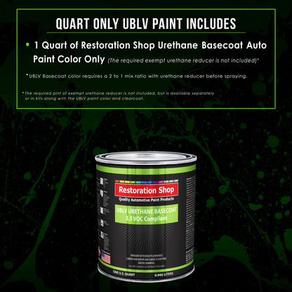 Viper Blue Metallic - LOW VOC Urethane Basecoat Auto Paint - Quart Paint Color Only - Professional High Gloss Automotive Coating