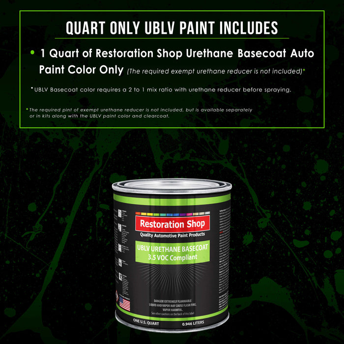 Viper Blue Metallic - LOW VOC Urethane Basecoat Auto Paint - Quart Paint Color Only - Professional High Gloss Automotive Coating