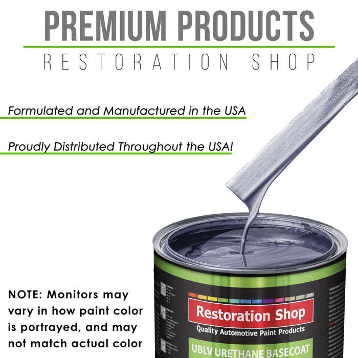 Astro Blue Metallic - LOW VOC Urethane Basecoat with Clearcoat Auto Paint - Complete Medium Gallon Paint Kit - Professional Gloss Automotive Coating