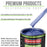 Indigo Blue Metallic - LOW VOC Urethane Basecoat with Premium Clearcoat Auto Paint (Complete Medium Gallon Paint Kit) Professional Automotive Coating