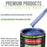 Indigo Blue Metallic - LOW VOC Urethane Basecoat with Premium Clearcoat Auto Paint (Complete Medium Gallon Paint Kit) Professional Automotive Coating