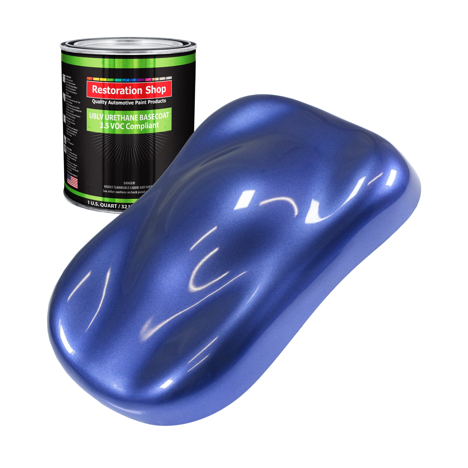 Indigo Blue Metallic Lo-Voc Urethane Basecoat Quart — TCP Global
