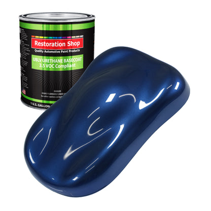 Daytona Blue Metallic - LOW VOC Urethane Basecoat Auto Paint, Gallon Paint Color Only, Professional High Gloss Automotive, Car, Truck Refinish Coating