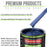 Daytona Blue Metallic - LOW VOC Urethane Basecoat with Clearcoat Auto Paint - Complete Medium Quart Paint Kit - Professional Gloss Automotive Coating