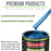 Fiji Blue Metallic - LOW VOC Urethane Basecoat with Clearcoat Auto Paint - Complete Fast Gallon Paint Kit - Professional High Gloss Automotive Coating